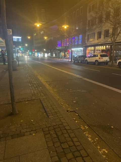 Schuhstraße in Hildesheim bei Nacht